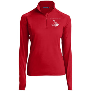 Smith Mountain Lake Embroidered Sport-Tek Women's 1/2 Zip Performance Pullover | Thumb Holes - Houseboat Kings