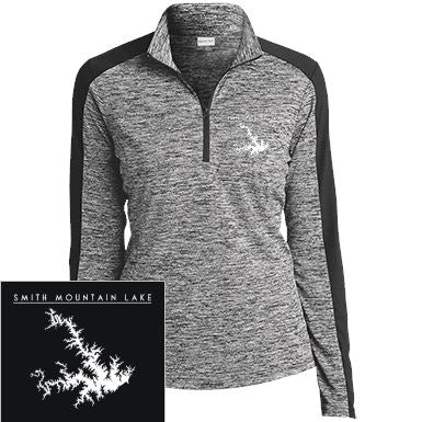 Smith Mountain Lake Embroidered Sport-Tek Women's Electric Heather 1/4-Zip Pullover - Houseboat Kings