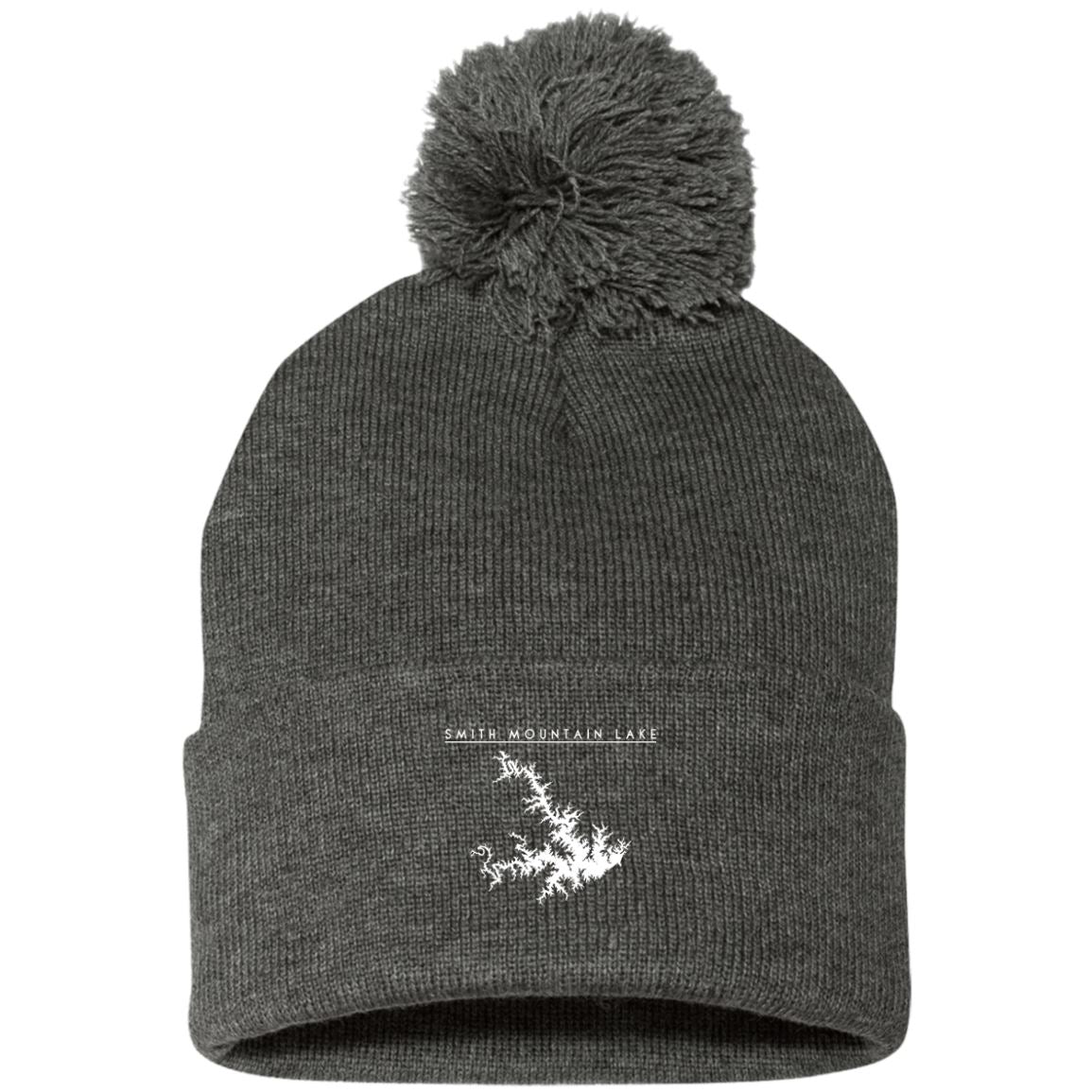 Smith Mountain Lake Embroidered Sportsman Pom Pom Knit Cap - Houseboat Kings