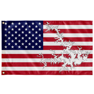 Smith Mountain Lake Red, White & Blue American Boat Flag Wall Art 