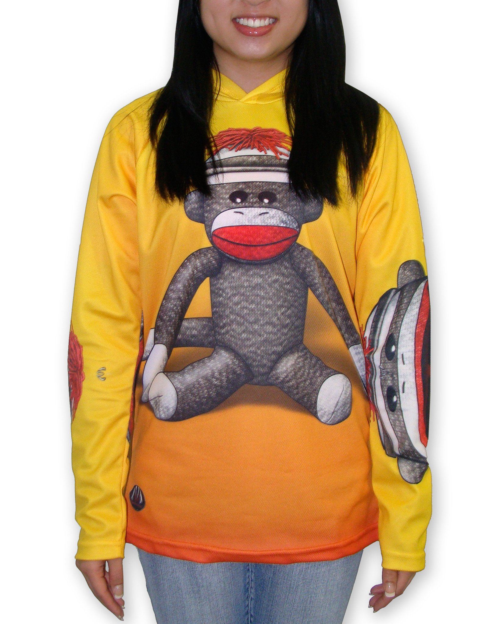 SOCK MONKEY Hoodie Chomp Shirt by MOUTHMAN® Kid's Clothing 