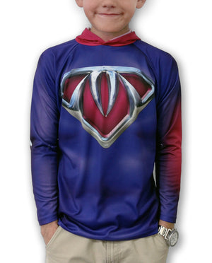 SUPERHERO Hoodie Sport Shirt by MOUTHMAN® Kid's Clothing 