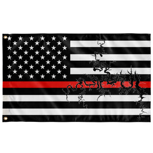Table Rock Lake Thin Red Line American Boat Flag Wall Art 