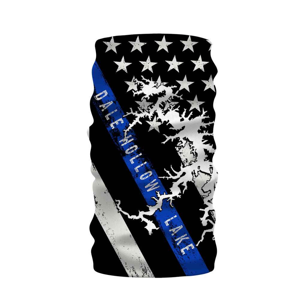 Thin Blue Line Dale Hollow Lake Sublimation Neck Warmer Morf Scarf - Houseboat Kings