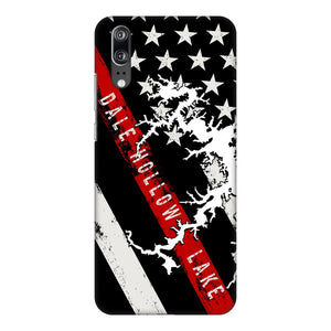 Thin Red Line Dale Hollow Lake Fully Printed Matte Phone Case - Houseboat Kings