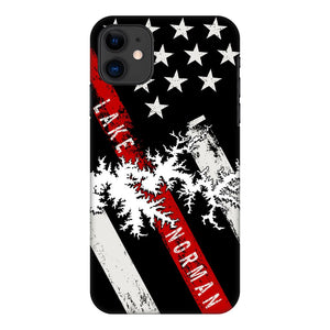 Thin Red Line Lake Norman Fully Printed Matte Phone Case - Houseboat Kings