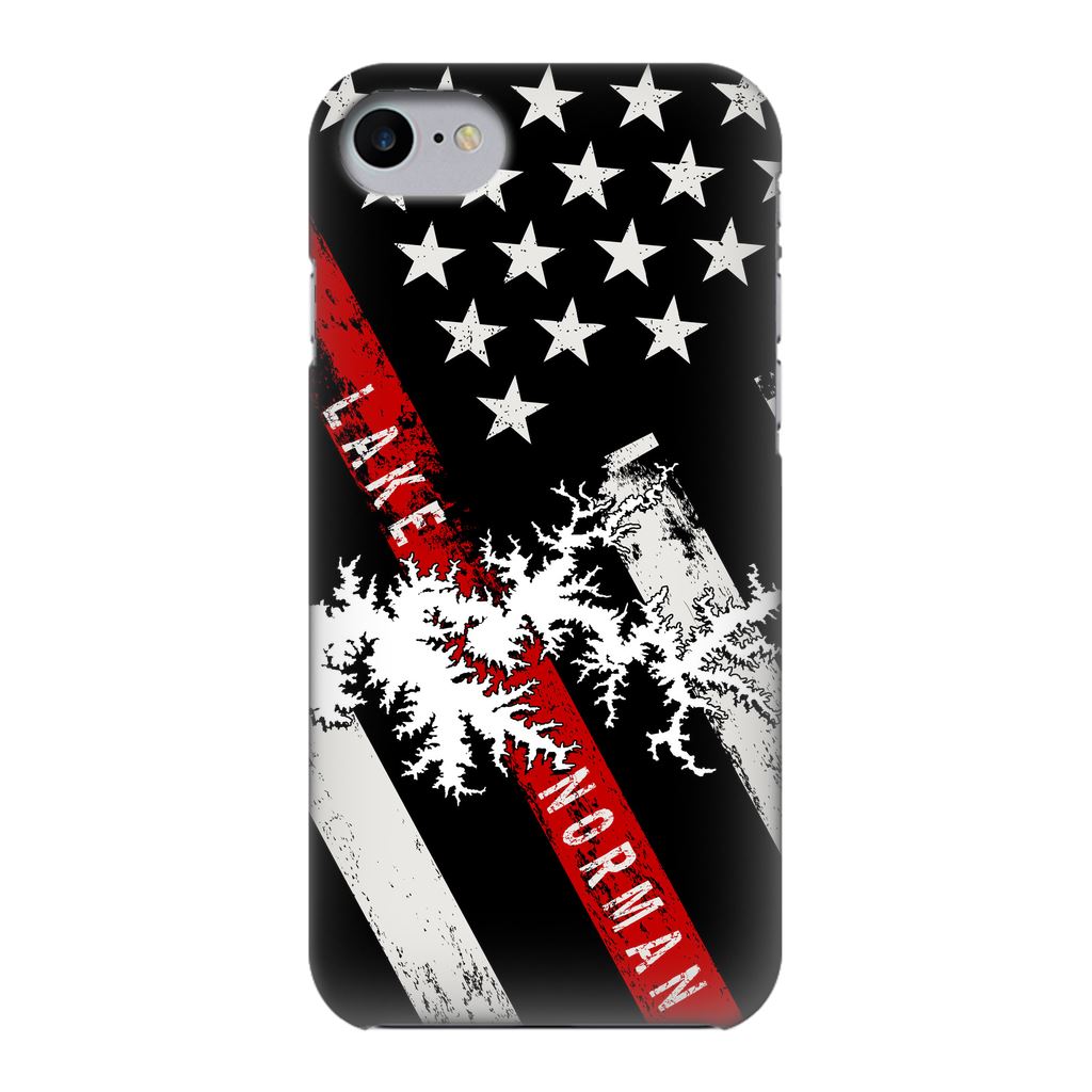 Thin Red Line Lake Norman Fully Printed Matte Phone Case - Houseboat Kings