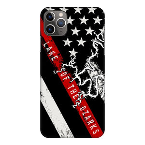 Thin Red Line Lake Of The Ozarks Fully Printed Matte Phone Case - Houseboat Kings