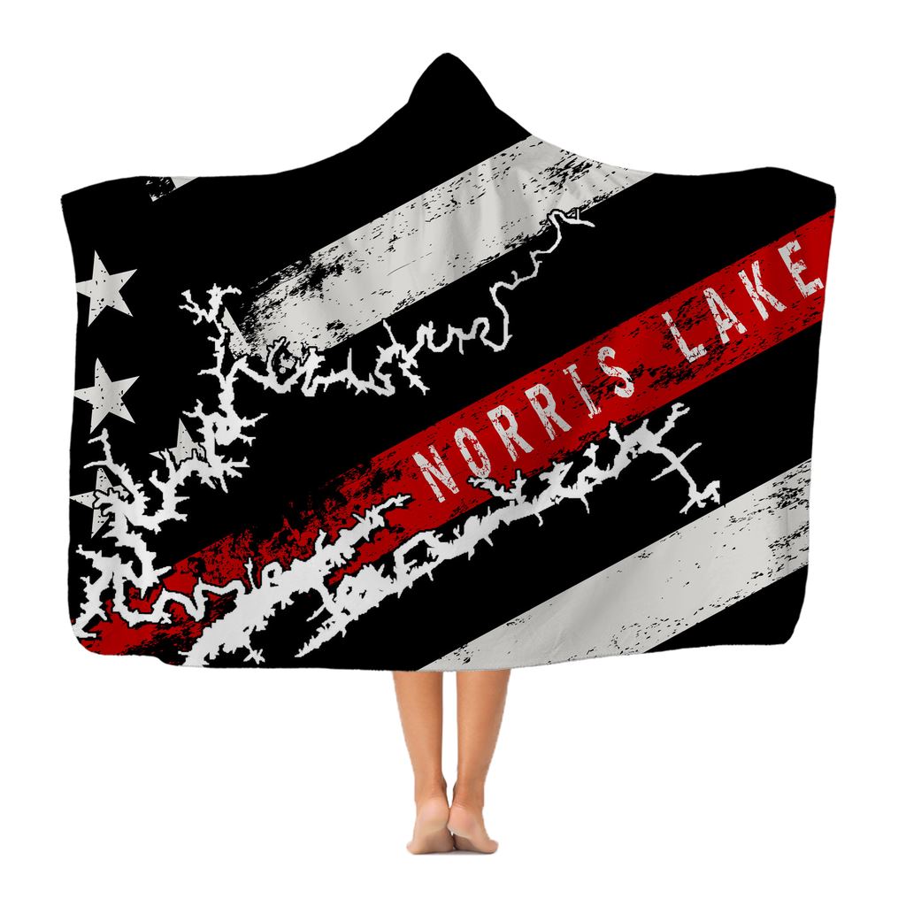 Thin Red Line Norris Lake Classic Adult Hooded Blanket - Houseboat Kings