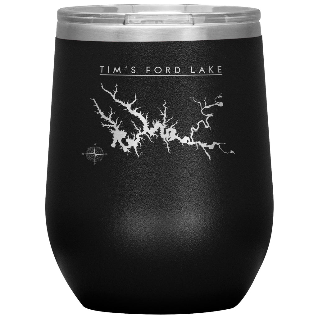 Tim's Ford Lake Wine 12oz Tumbler Wine Tumbler Black 