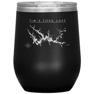 Tim's Ford Lake Wine 12oz Tumbler Wine Tumbler Black 