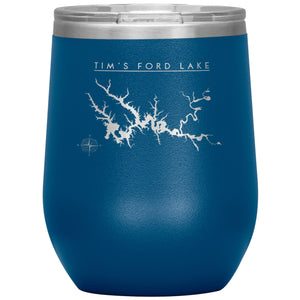 Tim's Ford Lake Wine 12oz Tumbler Wine Tumbler Blue 