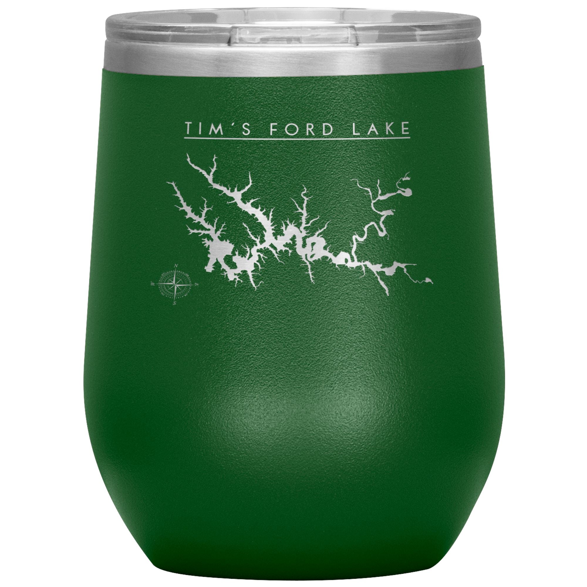 Tim's Ford Lake Wine 12oz Tumbler Wine Tumbler Green 