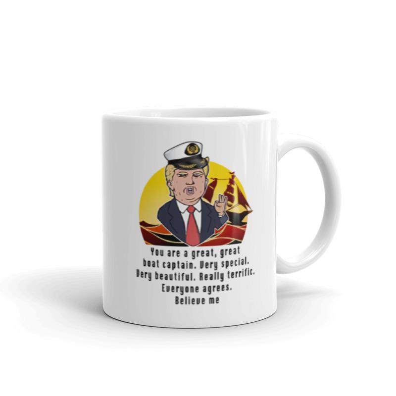 Trump Boat Captain You Are a Great Boat Captain Trump White Mug - Houseboat Kings