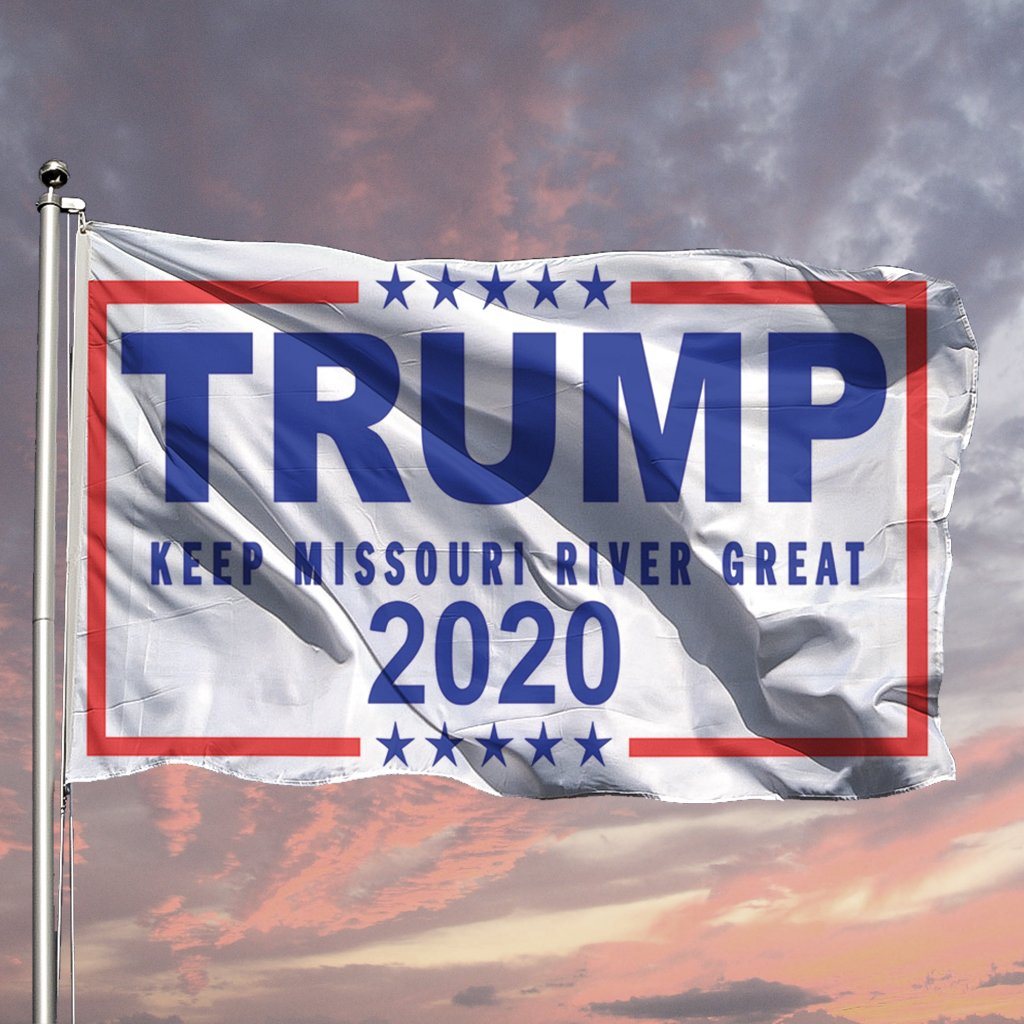 Trump Boat Flag 2020 - Keep Missouri River Great - Houseboat Kings