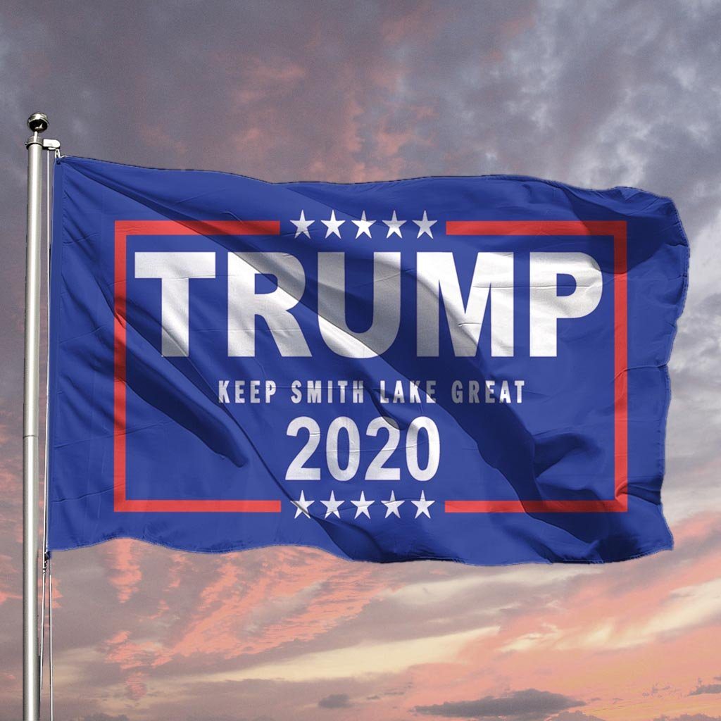 Trump Boat Flag - Keep Smith Lake Great - Houseboat Kings