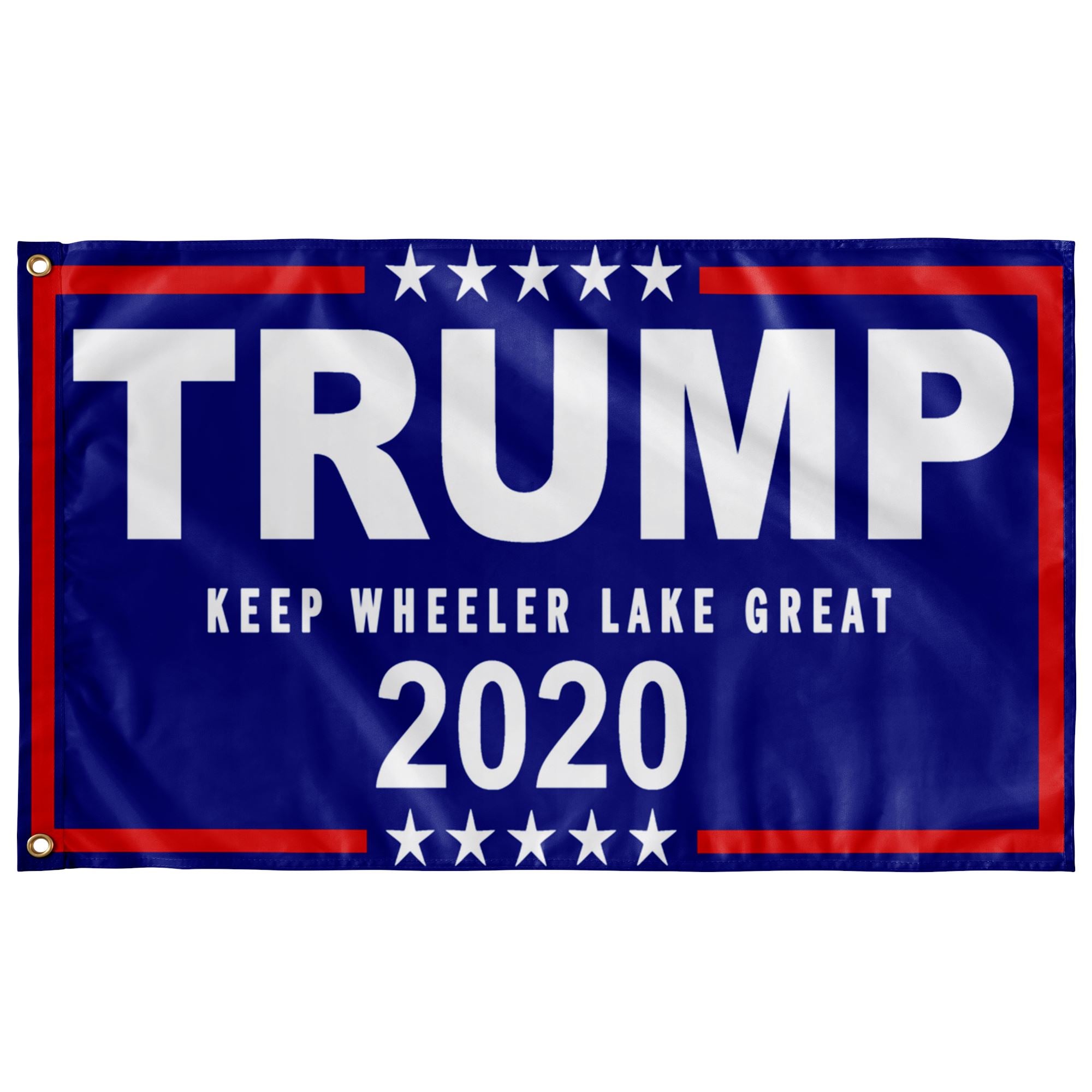 Trump Boat Flag - Keep Wheeler Lake Great - Houseboat Kings