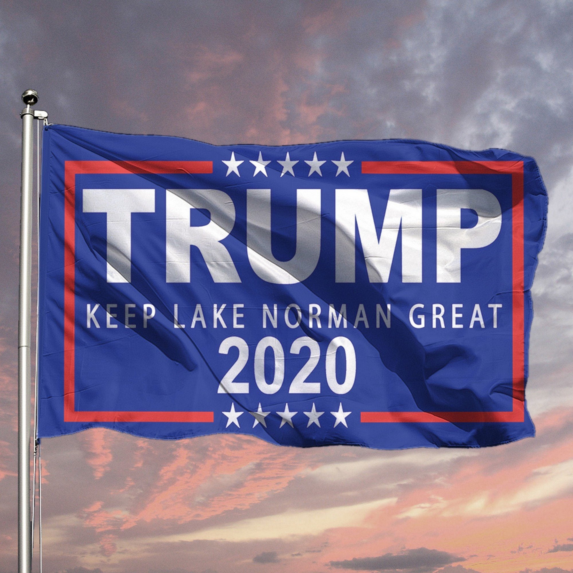 Trump Boat Flags - Keep Lake Norman Great - Houseboat Kings