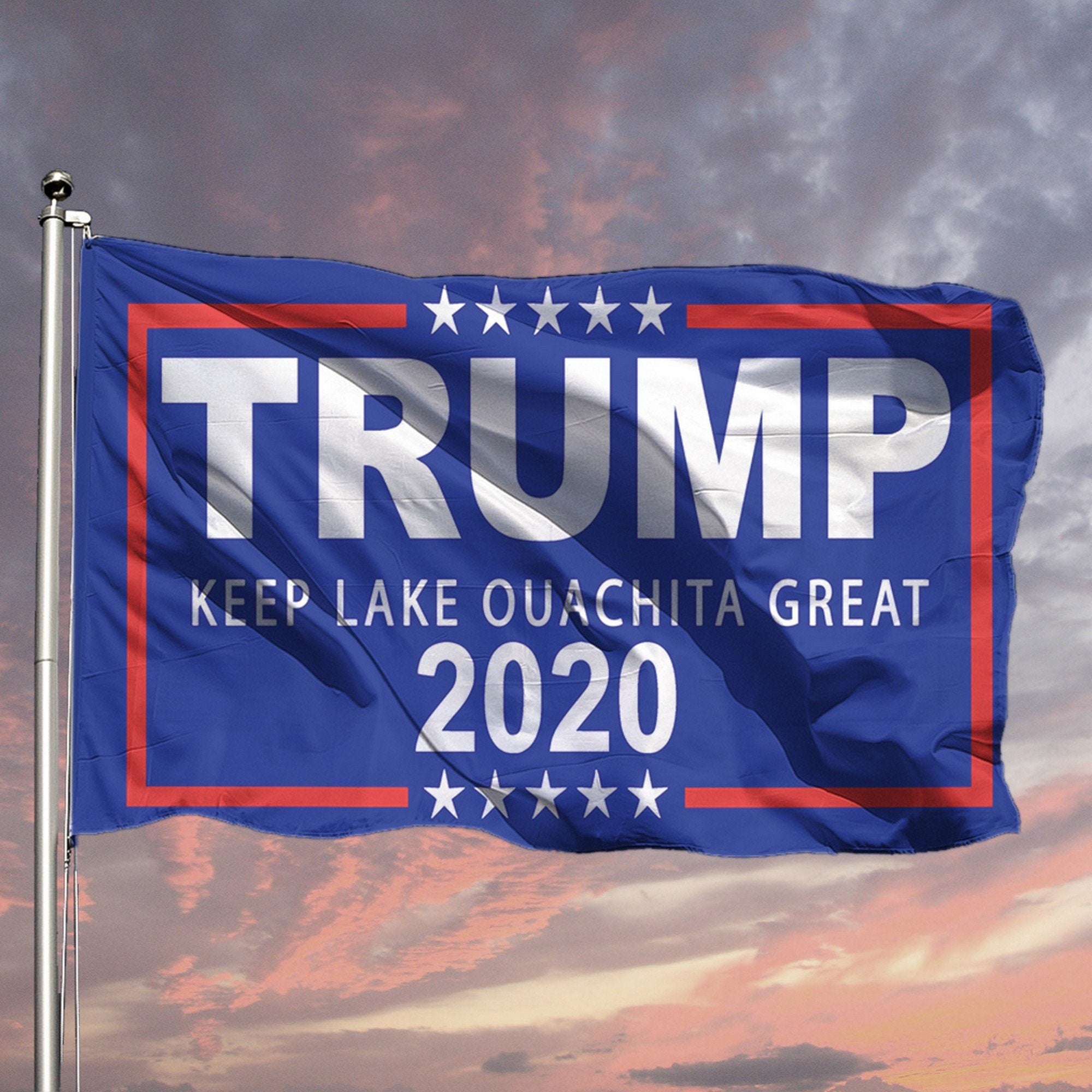 Trump Boat Flags - Keep Lake Ouachita Great - Houseboat Kings