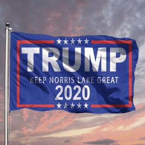 Trump Boat Flags - Keep Norris Lake Great - Houseboat Kings