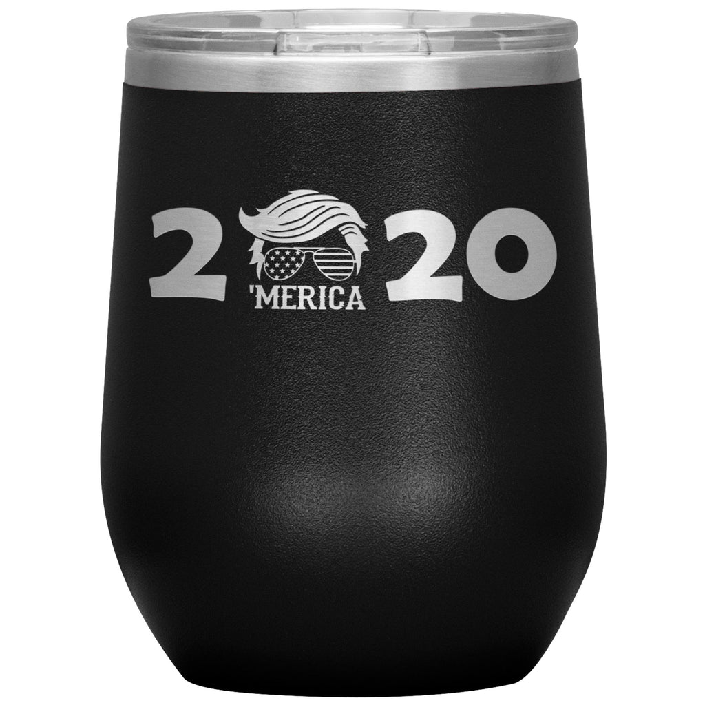 Trump 'Merica 2020 12oz Laser Etched Tumbler - Houseboat Kings