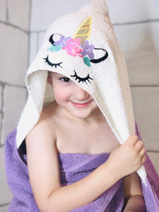 Unicorn, Hooded Towel Bathing 