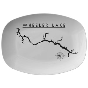 Wheeler Lake Map Serving Platter, Unbreakable Outdoor Dinnerware, Printed, Lake Gift,Gift For Boaters, Chef Gift, Polymer - Houseboat Kings