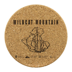 Wildcat Mountain Round Cork Coaster | 4-Pack | Lake Gift Coasters Round Cork Coaster - 4pc 