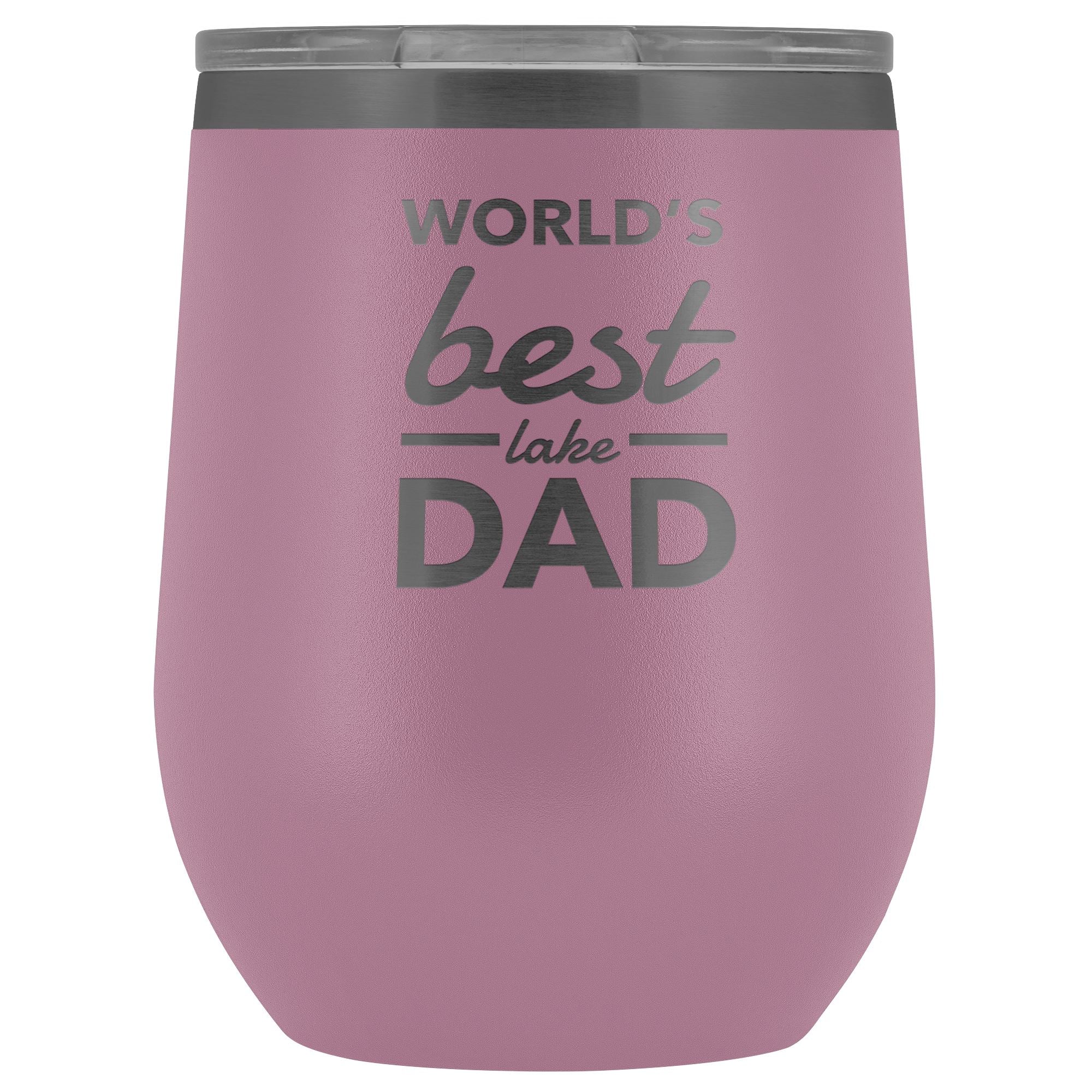 World's Best Lake Dad Wine Tumbler | Laser Etched - Houseboat Kings