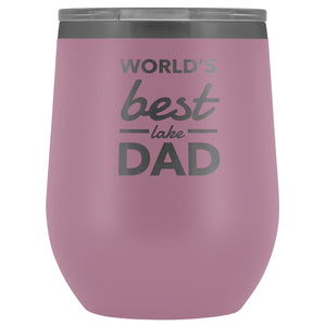 World's Best Lake Dad Wine Tumbler | Laser Etched - Houseboat Kings