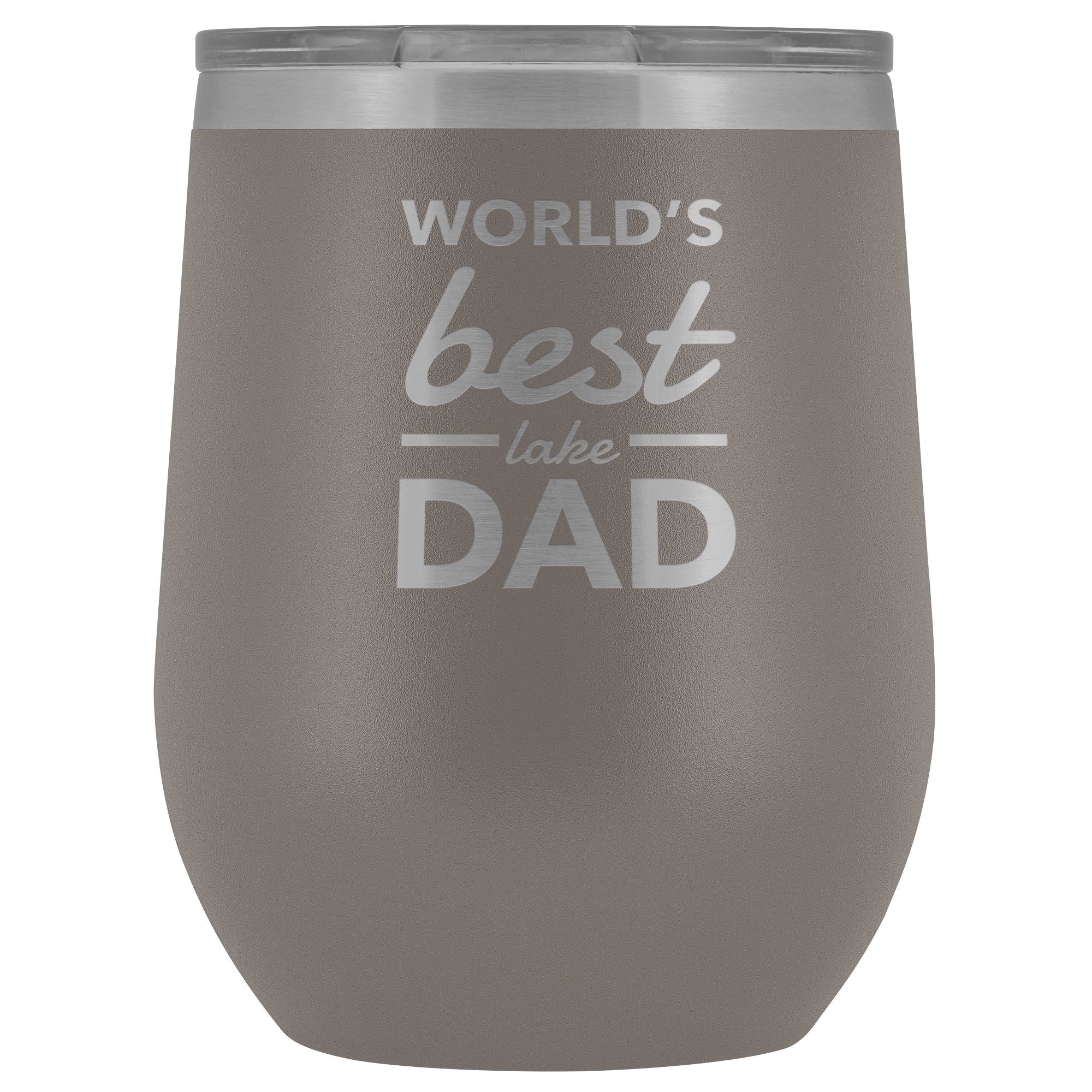 World's Best Lake Dad Wine Tumbler | Laser Etched - Houseboat Kings