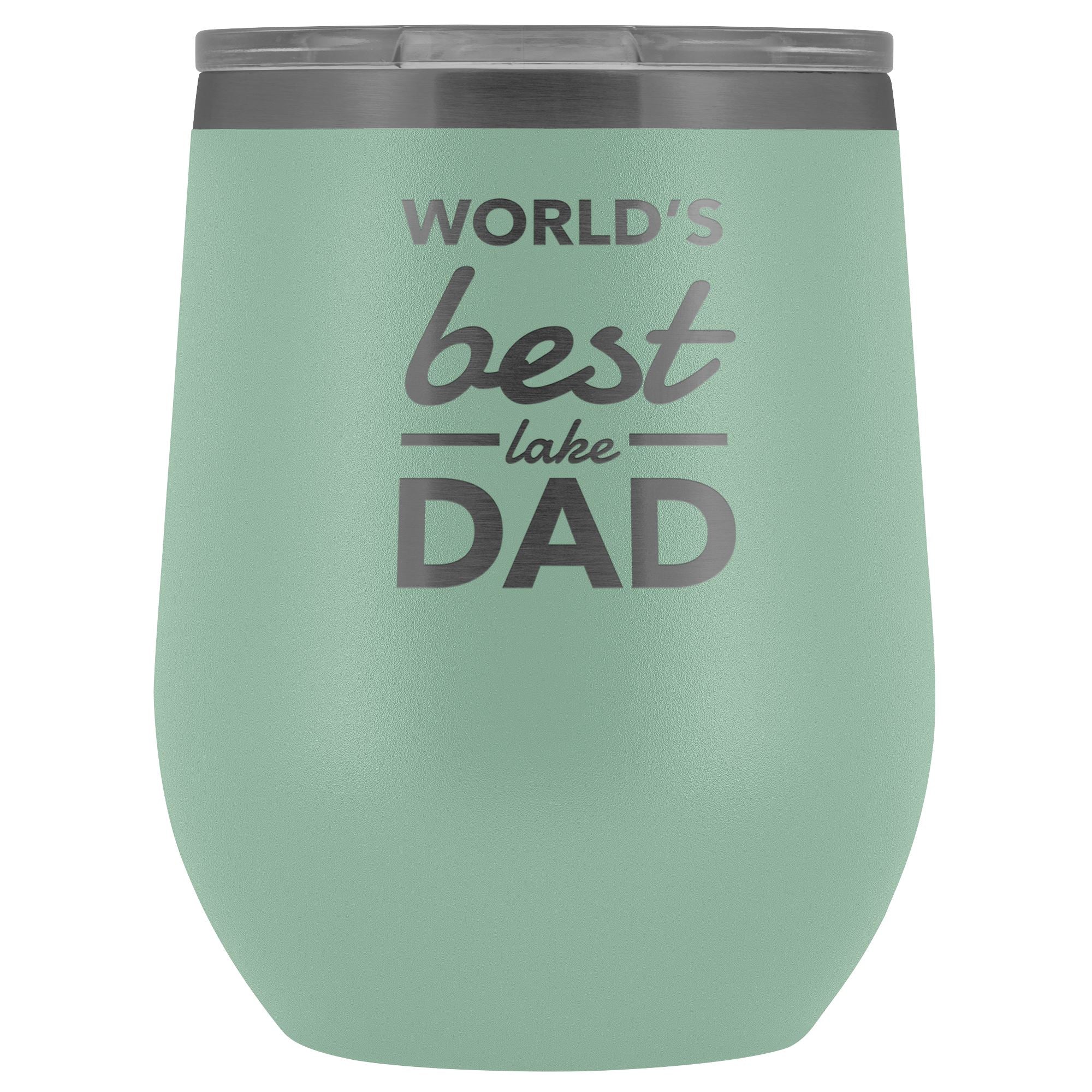 World's Best Lake Dad Wine Tumbler | Laser Etched - Houseboat Kings