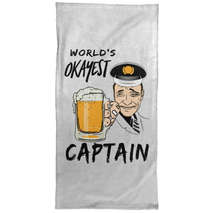 World's Okayest Captain - Jesse Hand Towel - 15x30 - Houseboat Kings