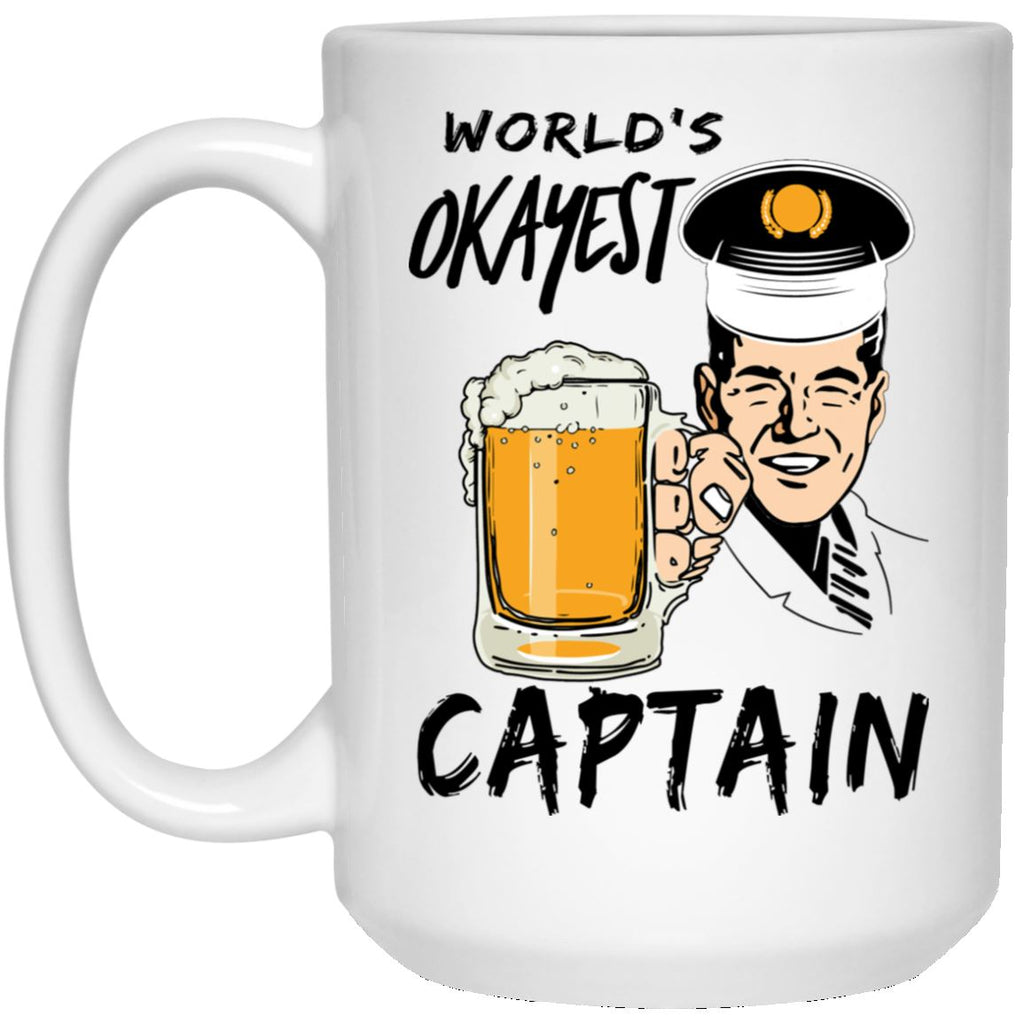 World's Okayest Captain Mug - Houseboat Kings