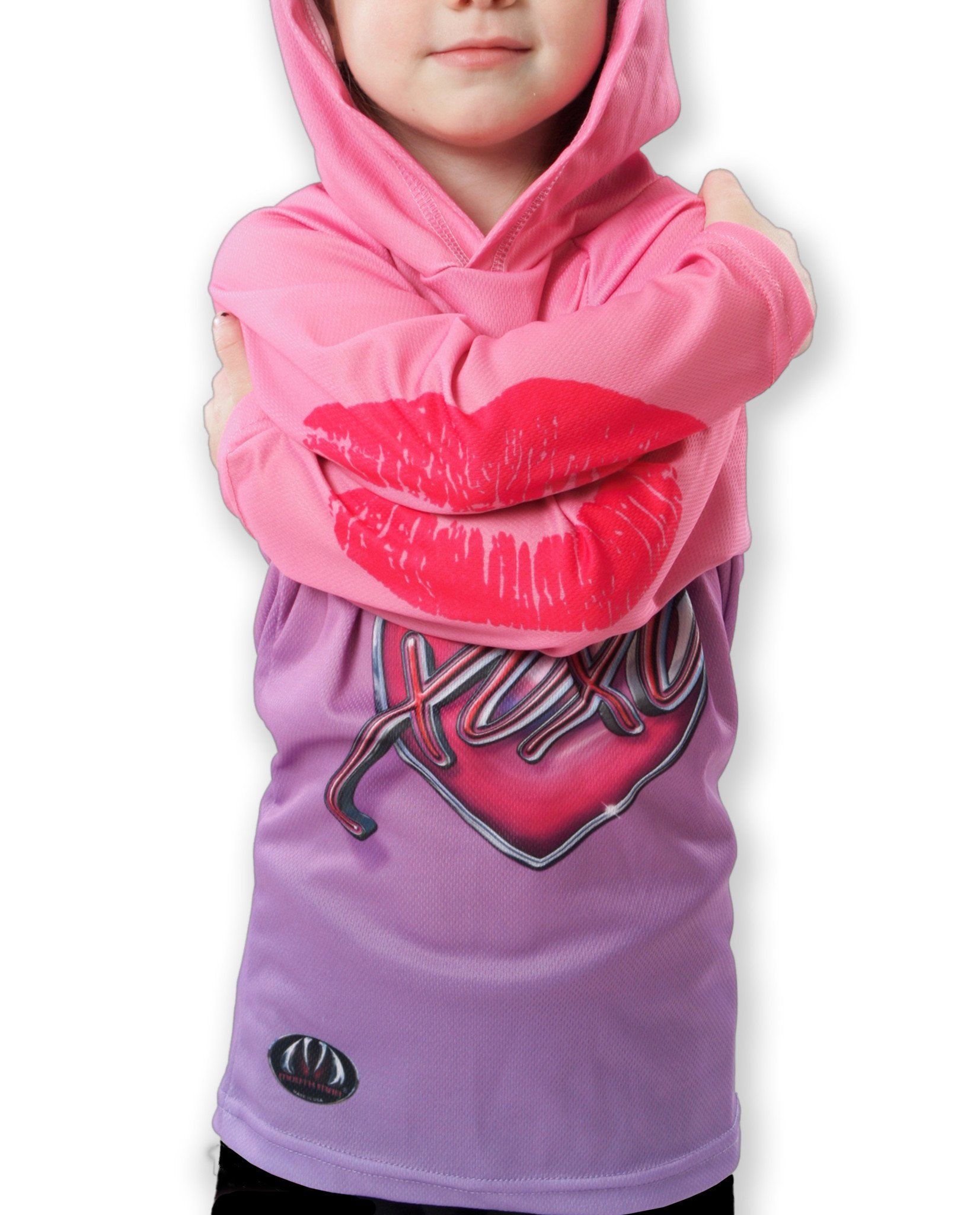 XOXO KISSY LIPS Hoodie Chomp Shirt by MOUTHMAN® Kid's Clothing 