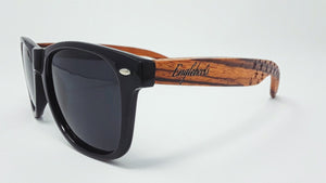 Zebrawood Sunglasses, Stars and Bars, Polarized, Handcrafted Sunglasses 